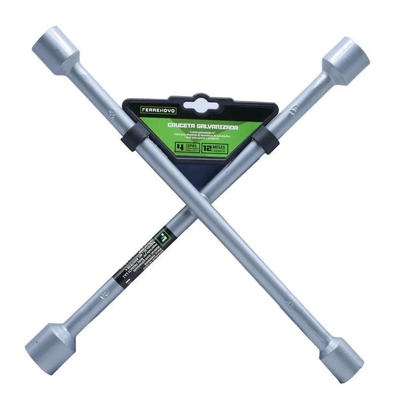 FERRENOVO - Cruceta Galvanizada para carros (17,19,21 y 23 mm Ferrenovo