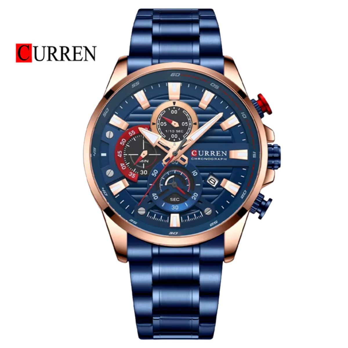 CURREN - Reloj CURREN Cronógrafo 8415 Para Hombre - Azul