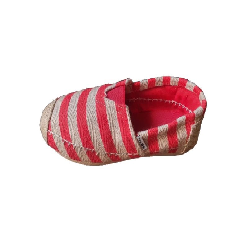 100 - Alpargatas Sport De Rayas Color Rojo