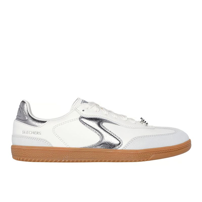 SKECHERS - Tenis Skechers Hot Shot Casual para Mujer Color Blanco Plata