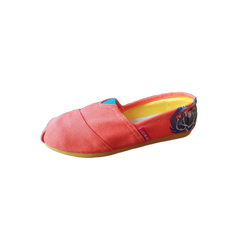 100 - Alpargatas Sport Con Cangrejo Azul Oscuro Color Naranja