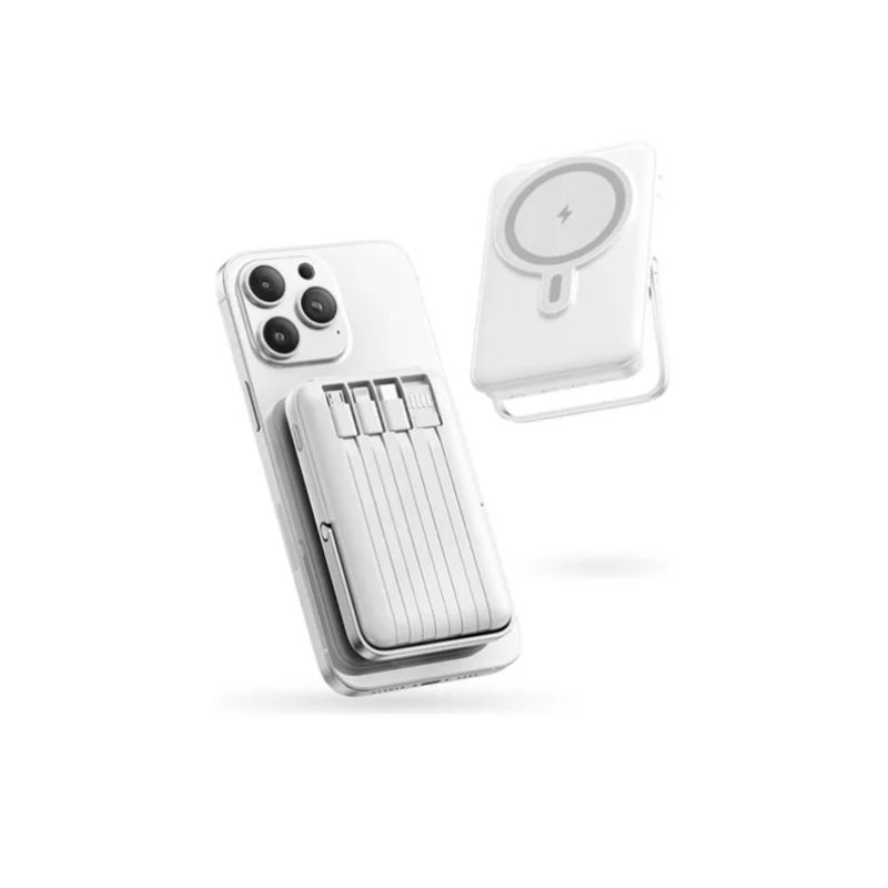 INNOVA - Power Bank Inalámbrico Magnético 7.000 Mah Carga Rápida 4 Cables