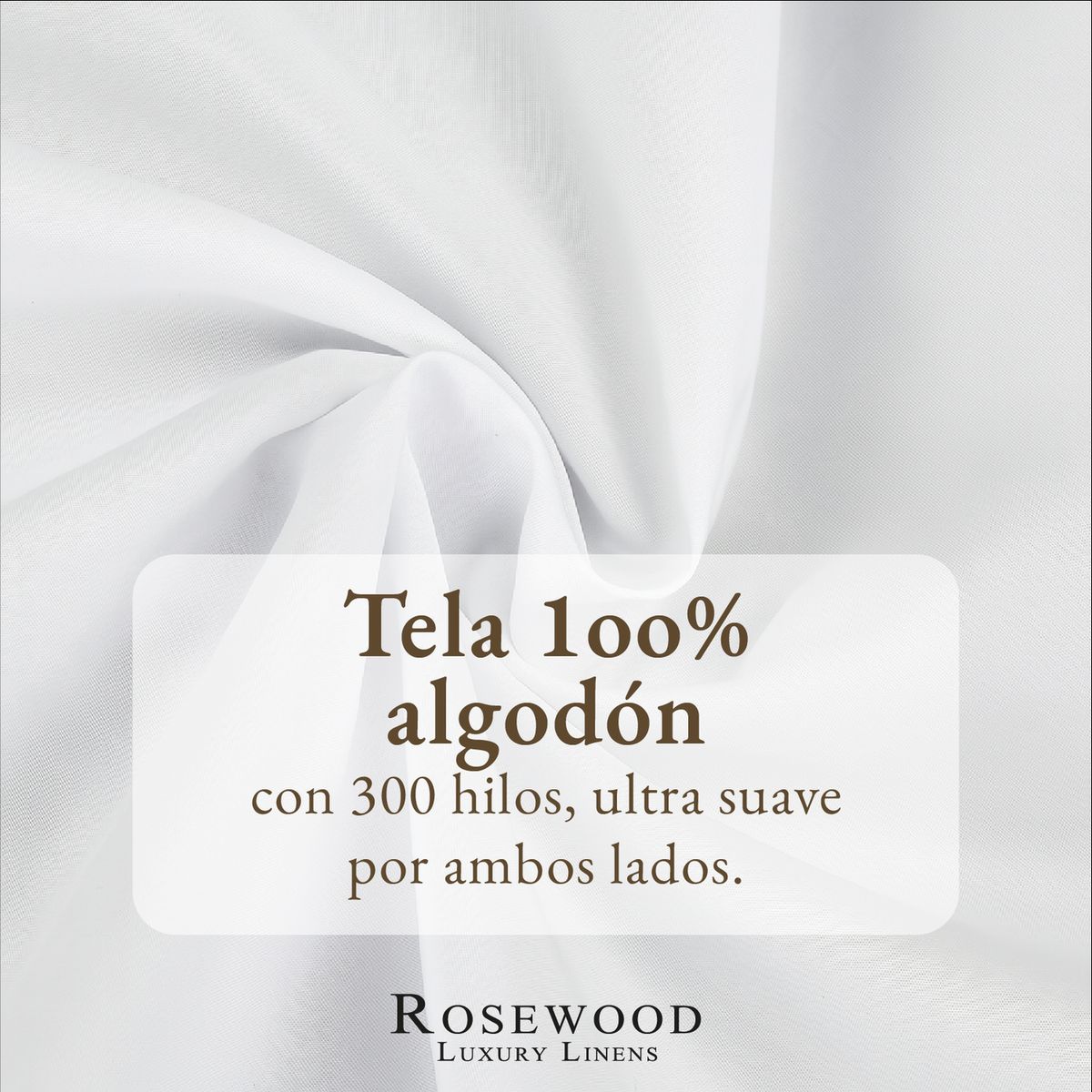 CASATUA - Juego Sabanas Rosewood 300 Hilos 100% Algodon Doble - Blanco
