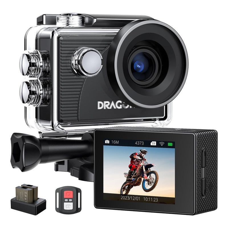 GENERICO - Cámara De Acción 4K 20MP Con WiFi Y Control Remoto Ideal Para Aventuras