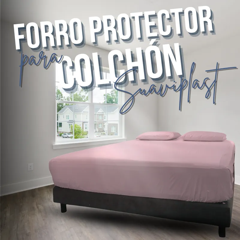 GENERICO - FORRO COLCHON DE CAMA DOBLE SUAVIPLAST C4 ROSADO