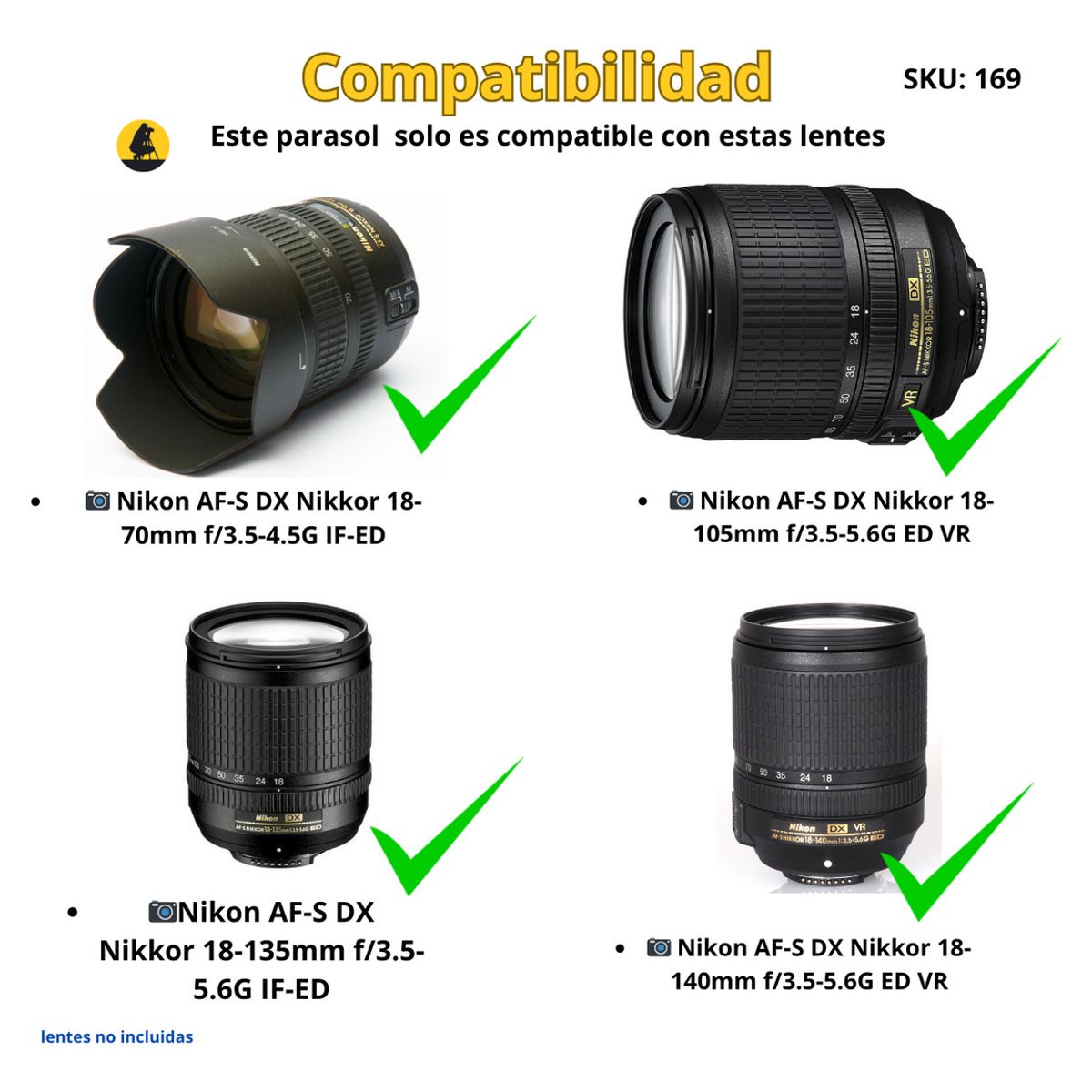 GENERICO - Parasol Hb-32 Ø67mm Lc-67 Nikon 18-105mm 18-140mm