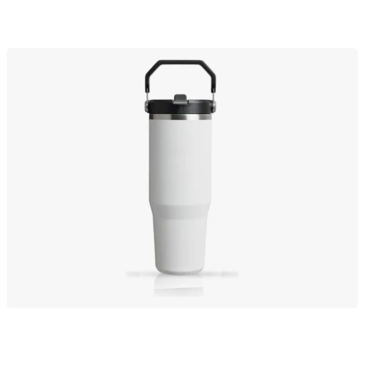 INNOVA - Termo Acero Inoxidable 900ml Flip Straw Antiderrames Blanco