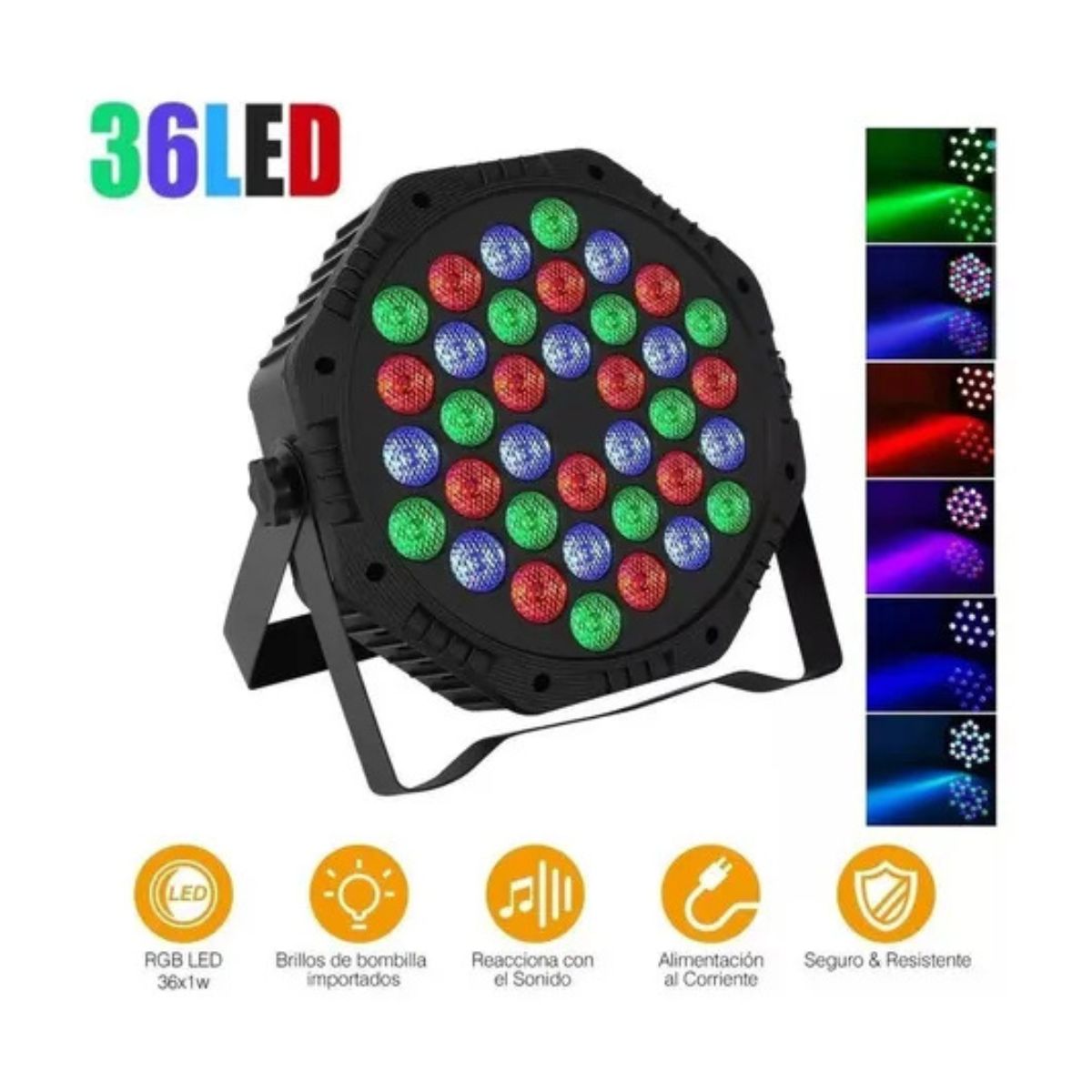 GENERICO - Luz Dj Para Bar O Discoteca 36 Led Activada Por Sonido