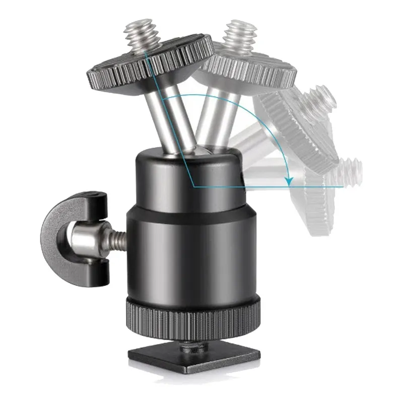 GENERICO - Mini Rotula Soporte ¼ A ¼ Montaje De Tripode Para La Cam