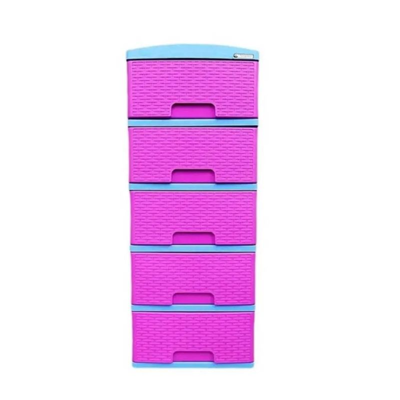 COLPLAST - Practimueble Pequeño Colplast X 5 Rattan Azul Celeste - Rosa