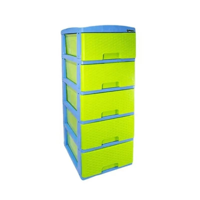 COLPLAST - Practimueble Pequeño Colplast X 5 Rattan Azul Celeste - Verde