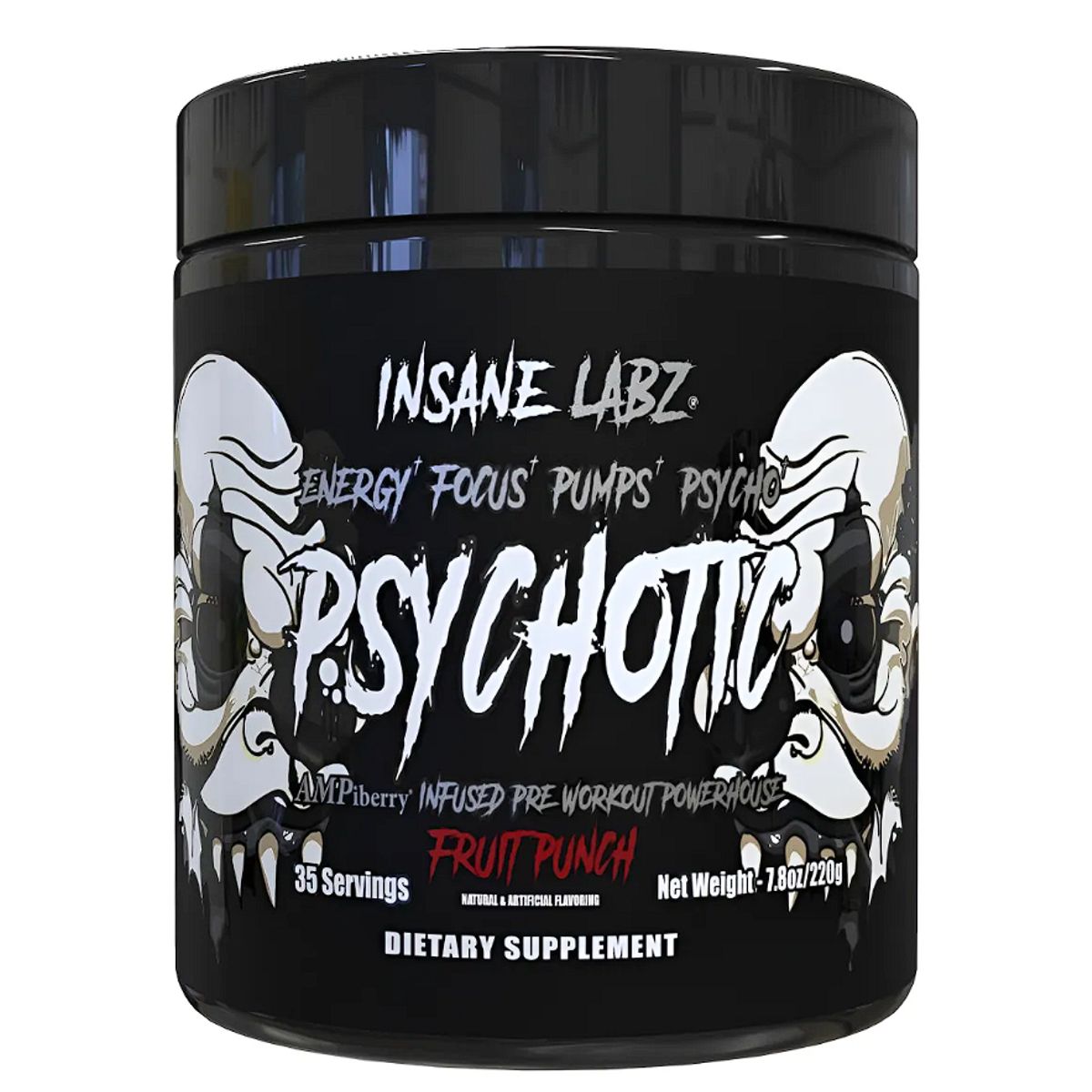 GENERICO - Pre-Entreno Psychotic Black 35 Servicios Insane Labz