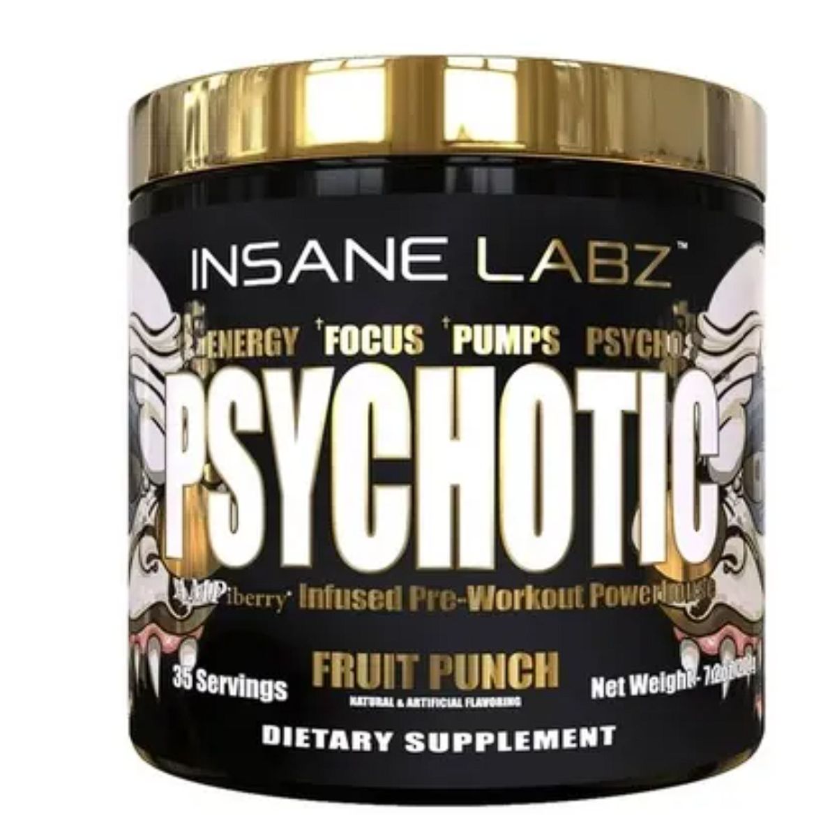 GENERICO - Pre-Entreno Psychotic Gold 35 Servicios Insane Labz