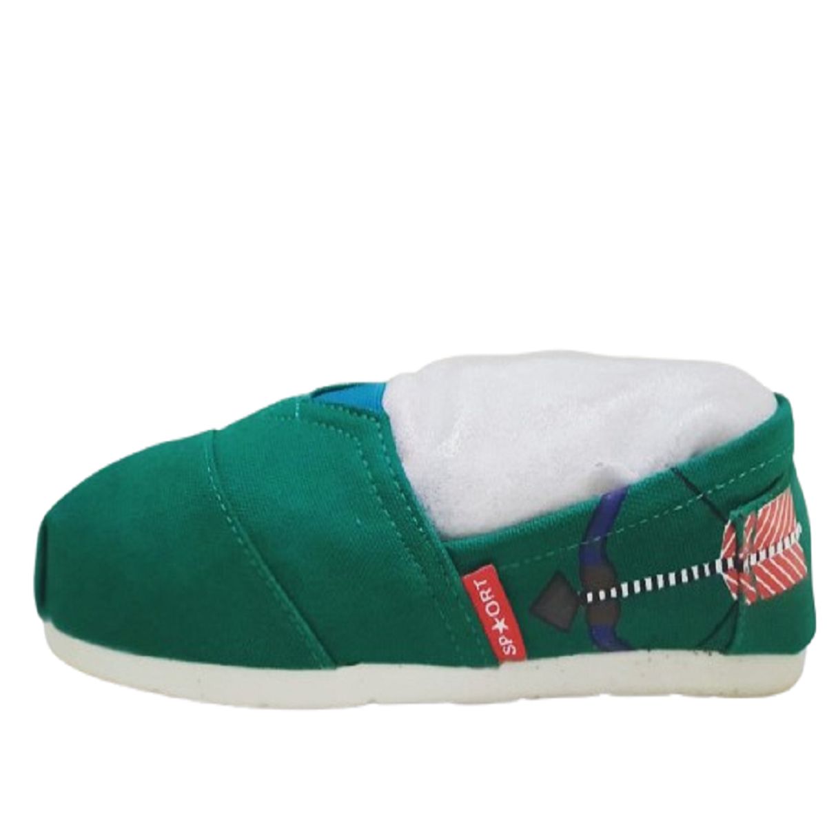 100 - Alpargatas Sport Con Flecha Color Verde Pino