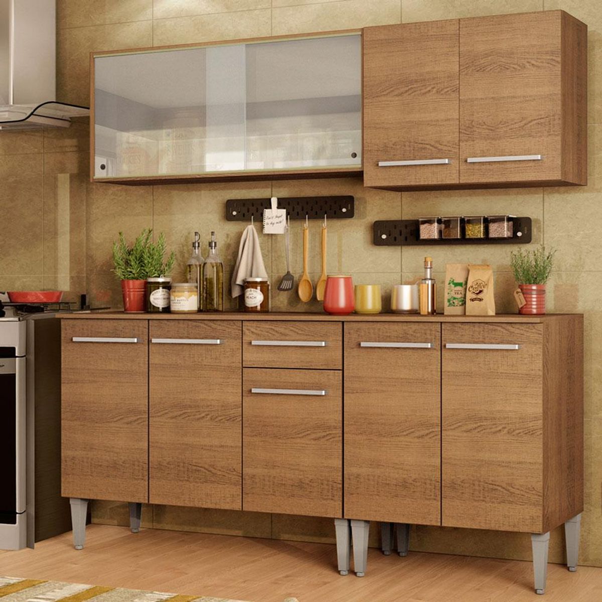 MADESA - Cocina Integral Emilly Box 1.70 Metros Marrón 03