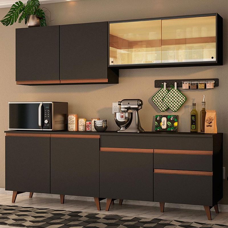 MADESA - Cocina Integral Reims 240 m con Encimera Negro 01 - Negro