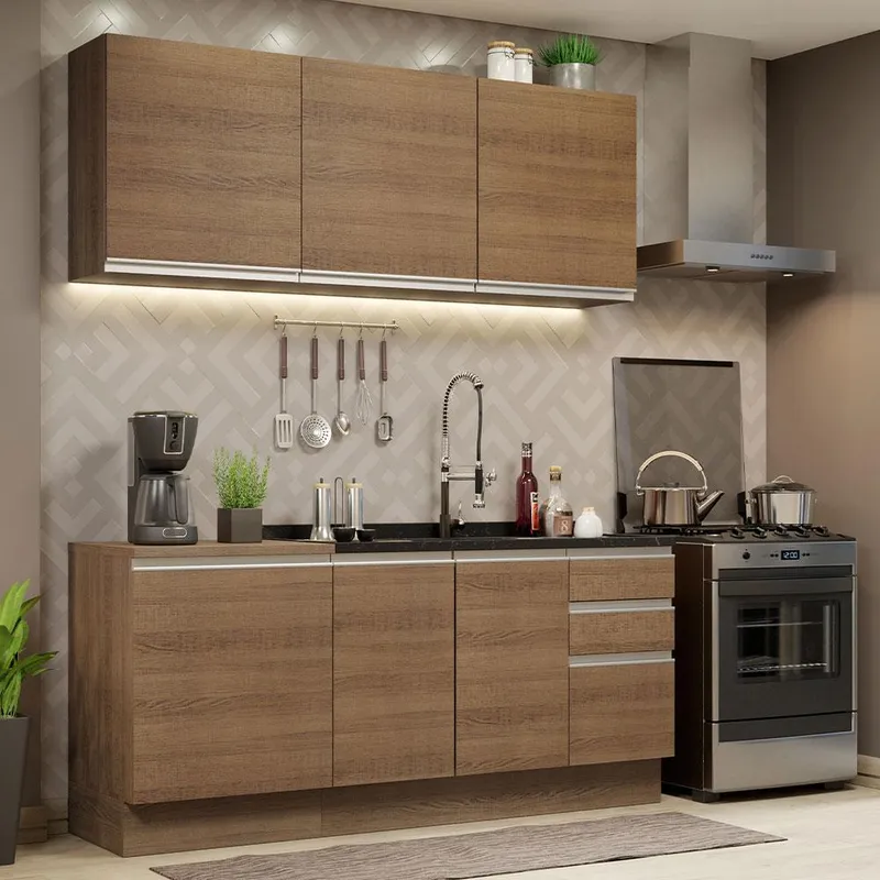 MADESA - Cocina Integral Glamy 180 m Marrón 05 - Marrón