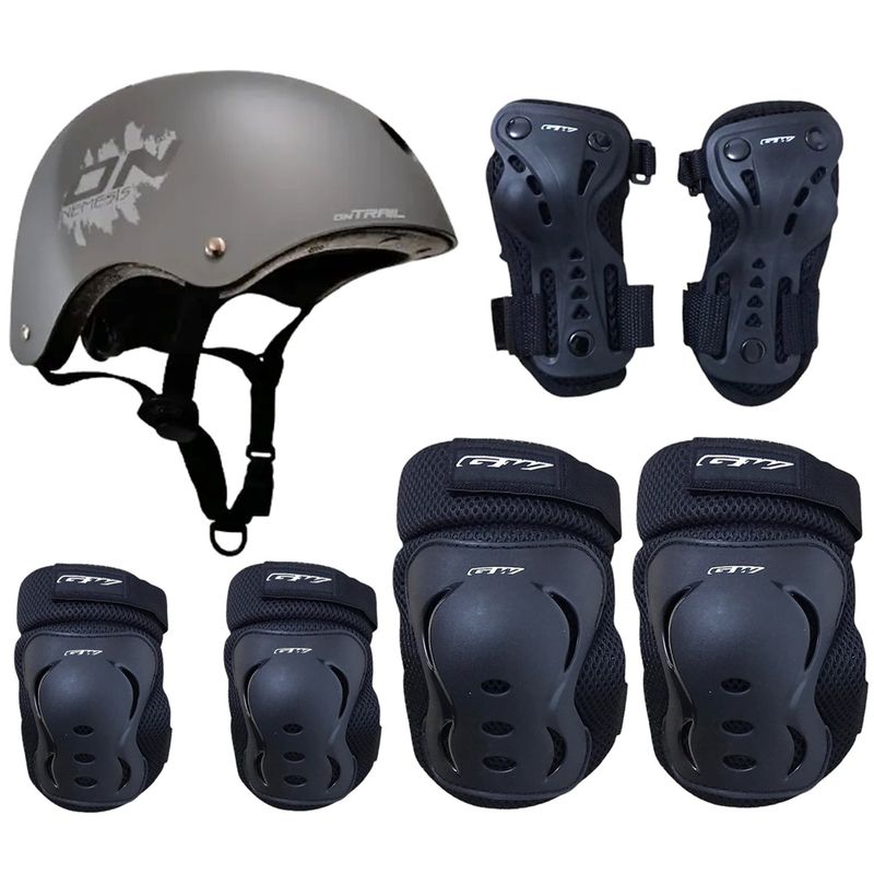 ONTRAIL - Casco + Protectores Niño Niña Bicicleta Bmx Patinaje Skate