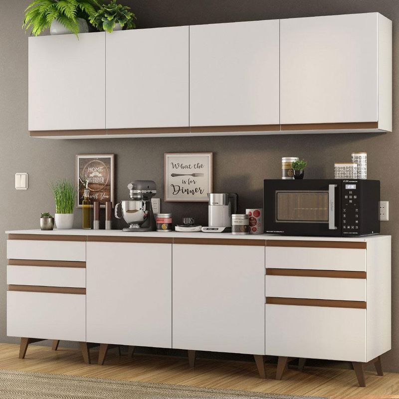 MADESA - Cocina Integral Reims 240 m con Encimera Blanco 02 - Blanco