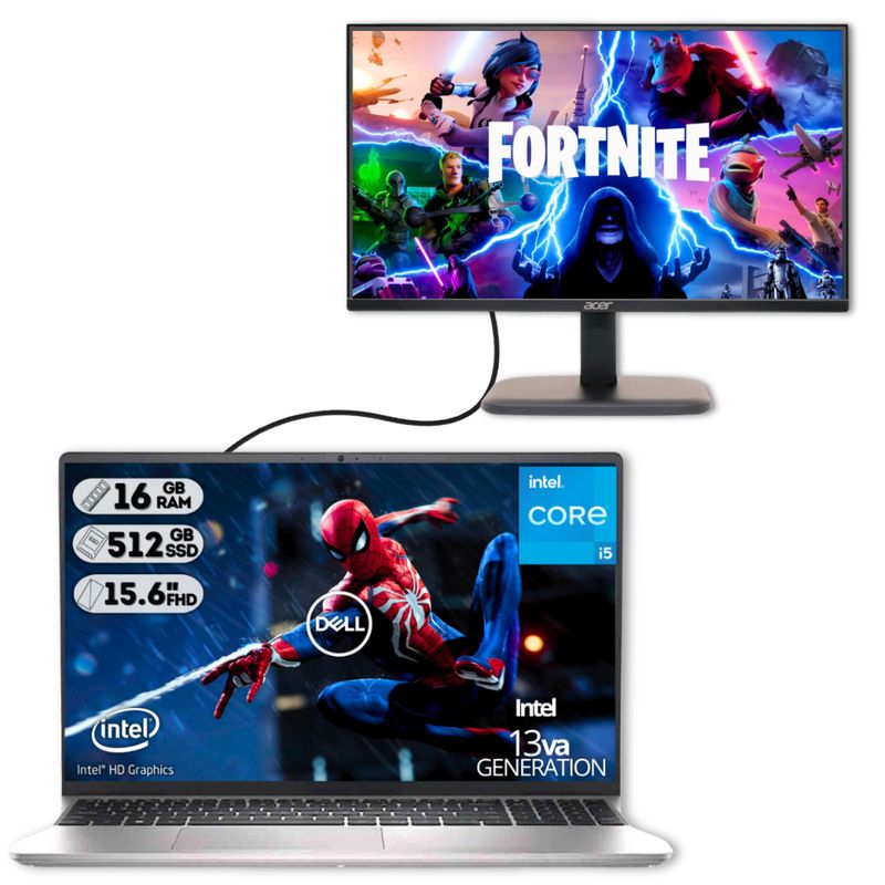 DELL - PORTATIL INSPIRON 3530 15.6" INTEL CORE I5 1334U 16GB/ SSD 512GB + LED 22" FHD
