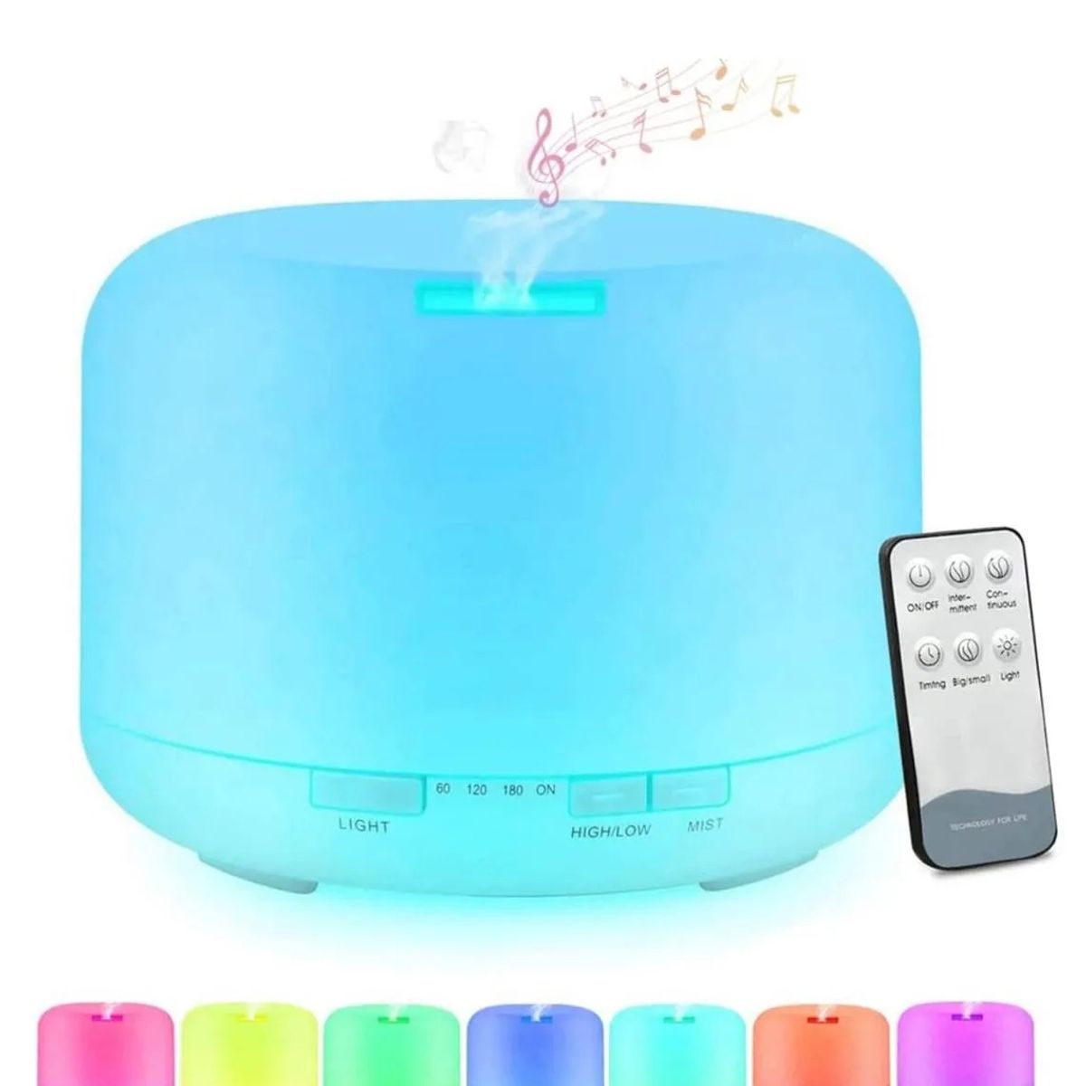 GENERICO - Humidificador Difusor De Aroma, Control + 1 Esencia Hidrosoluble 500ml