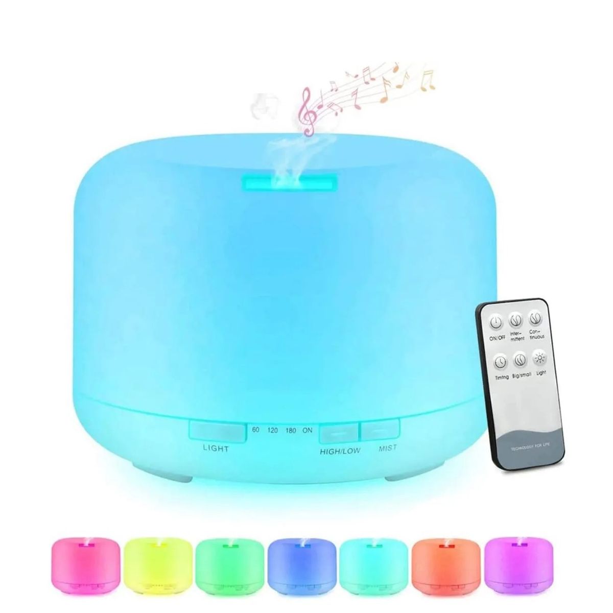 GENERICO - Humidificador Difusor De Aroma, Control + 1 Esencia Hidrosoluble 500ml