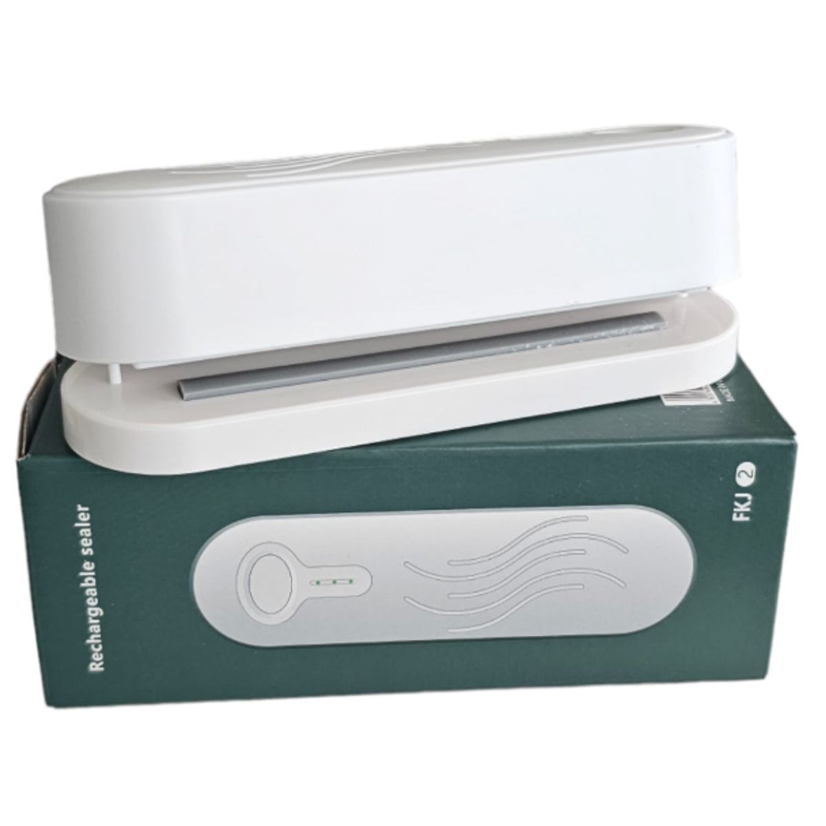 HOME STUFF - Sellador De Bolsas Automático Recargable Blanco 3 Niveles de Potencia