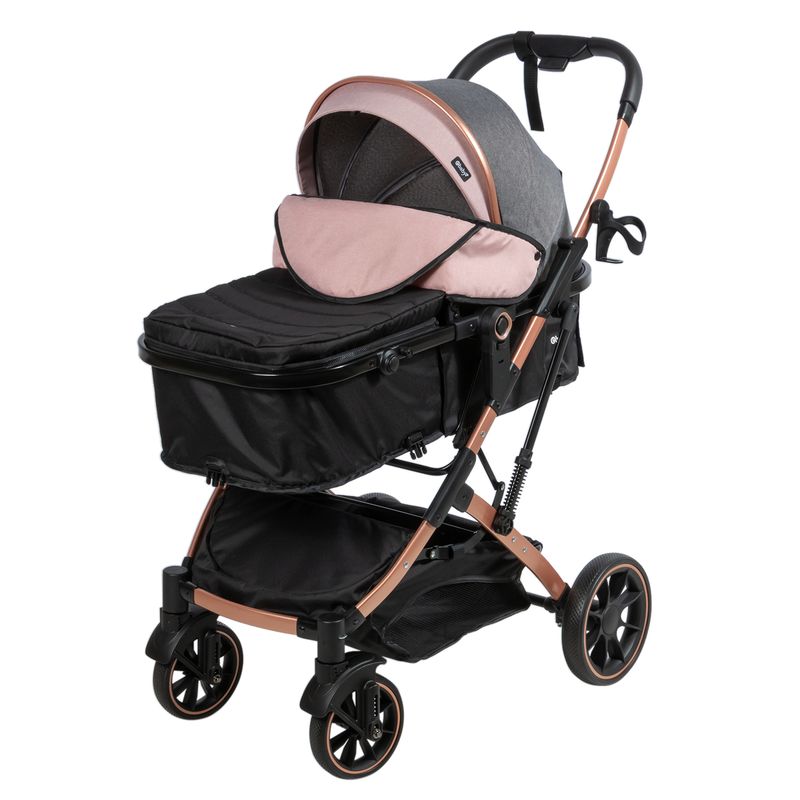 EBABY - Coche Moisés SHIRO- EB 154 Rosa