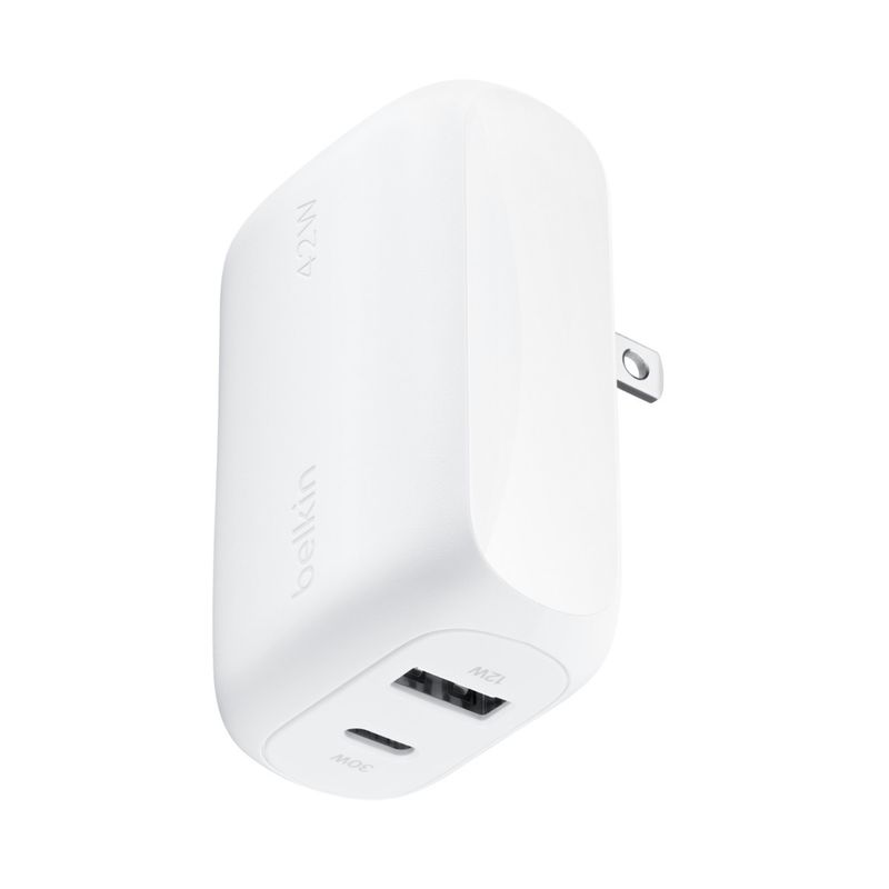 BELKIN - Cargador Belkin de Pared Doble 42W  USB-C y USB-A  Carga Rápida