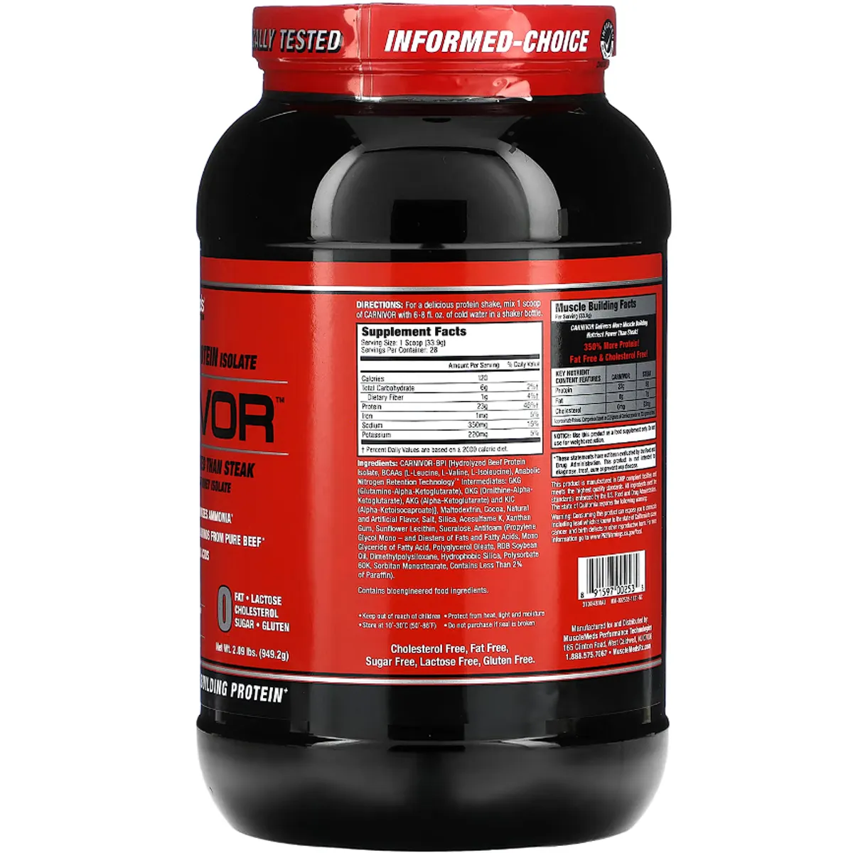 MUSCLEMEDS - Proteina Carnivor 2 Lbs Proteína Limpia - Envio rapido