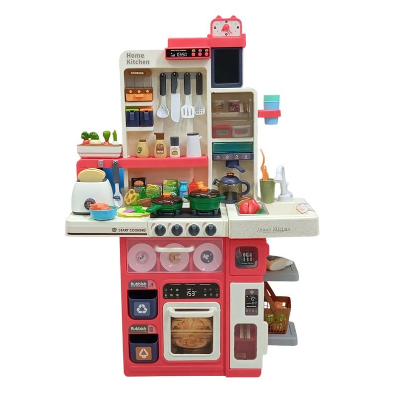 JUGUETERIA EXPRESS - Cocina Infantil Con Agua, Luz, Sonido, Vapor 101 Accesorios