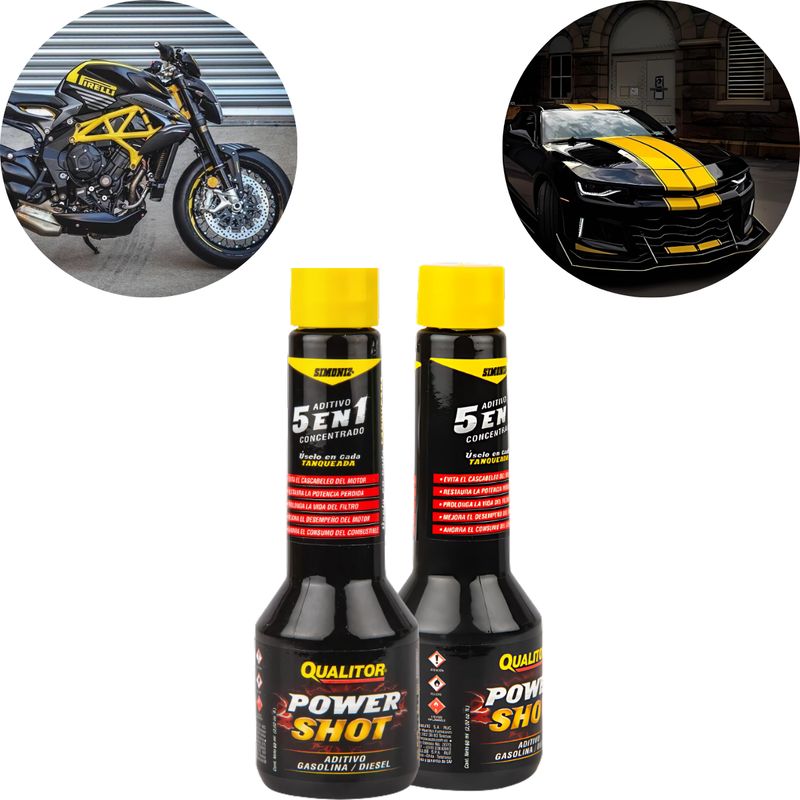 SIMONIZ - aditivo power shot simoniz 5 en 1 carro moto mantenimiento