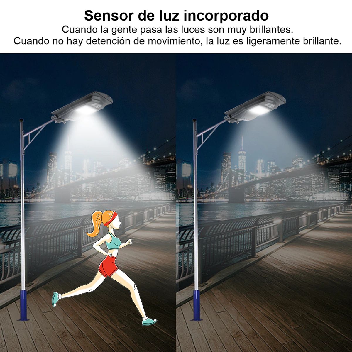 COLME TECHNOLOGY HOME - Lampara Solar Exteriores 30w Luz LED Sensor Movimiento CL-110