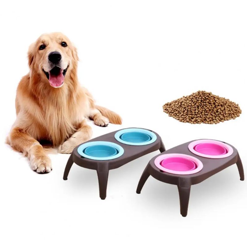 GENERICO - Plato Comedero Alto Elevado Para Perros Y Gatos