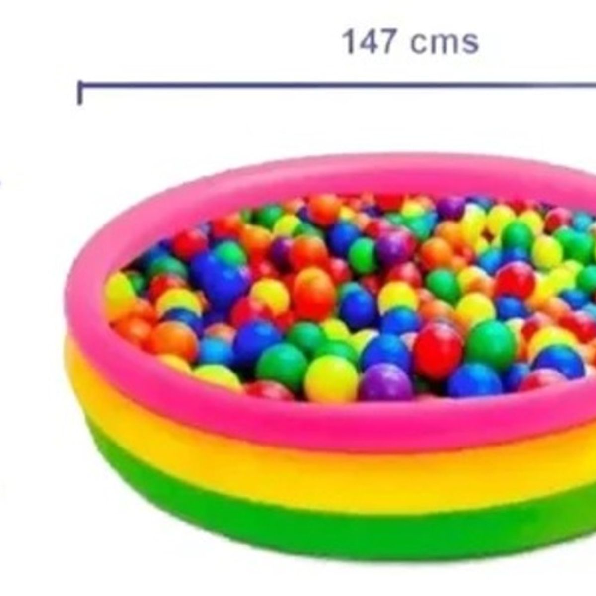 INTEX - Piscina Inflable 147cm X 33cm + 100 Pelotas Neon + Inflador