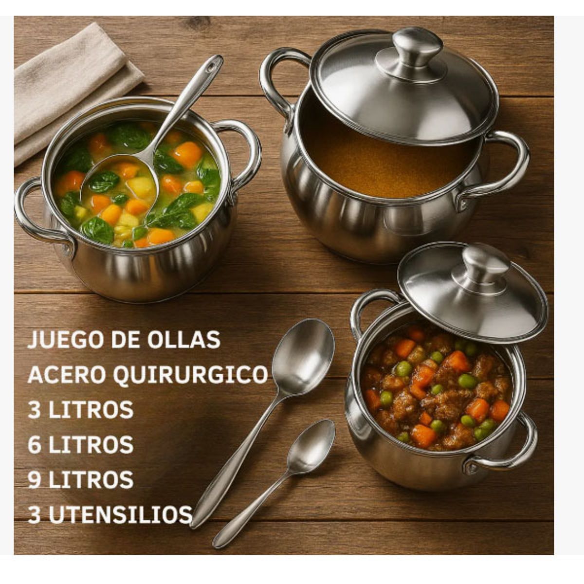 SWISSHOME DR HOFFMAN - Batería de Cocina Swisshome 9 Piezas