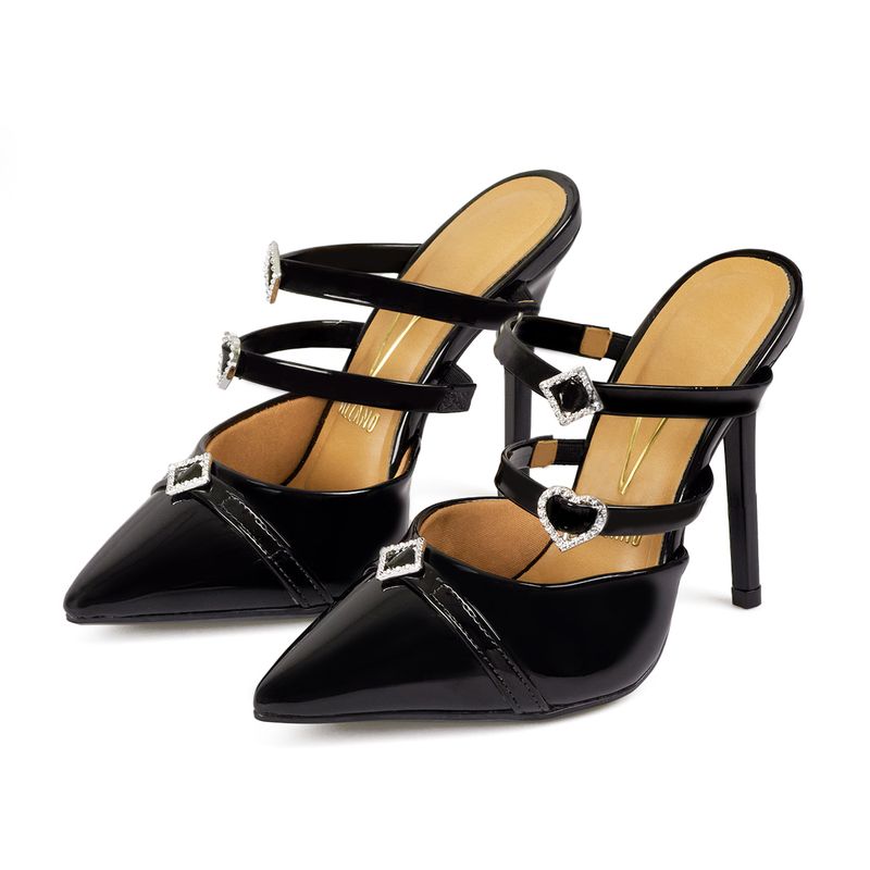 VIZZANO - STILETTO ALTO NEGRO CRISTAL VIZZANO