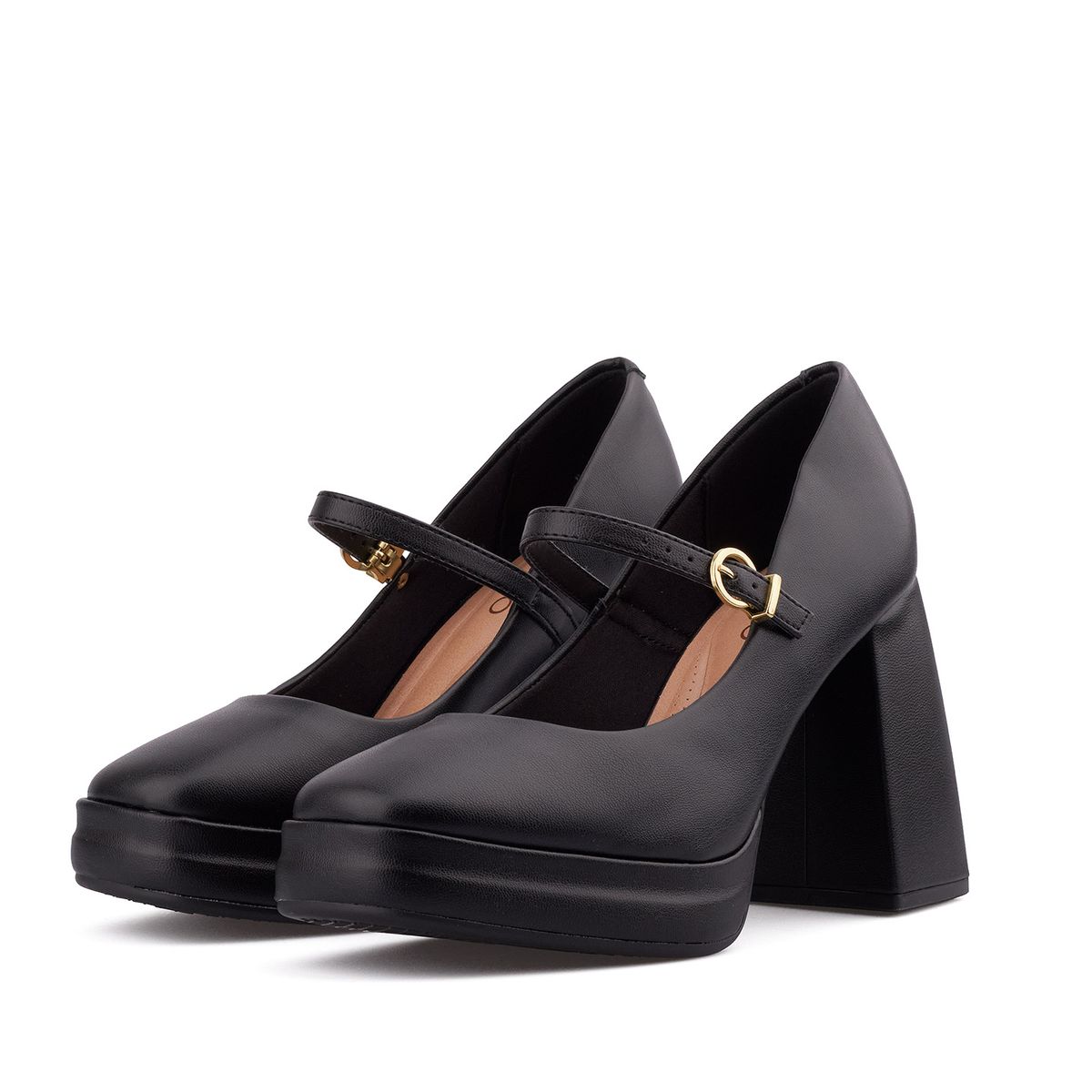 BEIRA RIO - TACON ALTO PLATAFORMA NEGRO DORADO BEIRA RIO