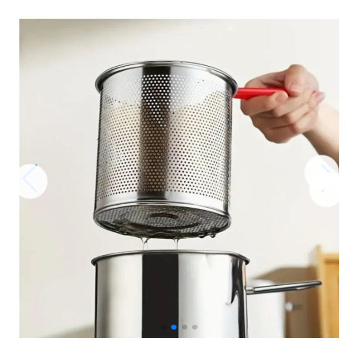 GENERICO - Olla Freidora De Acero Inoxidable+Cesta +pinzas