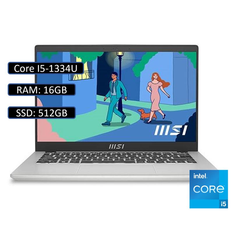 MSI - PORTATIL MSI Modern 13 Intel Core i5-1334U / RAM 16 GB DDR4/ SSD 512GB/ 13.3 Pulgadas