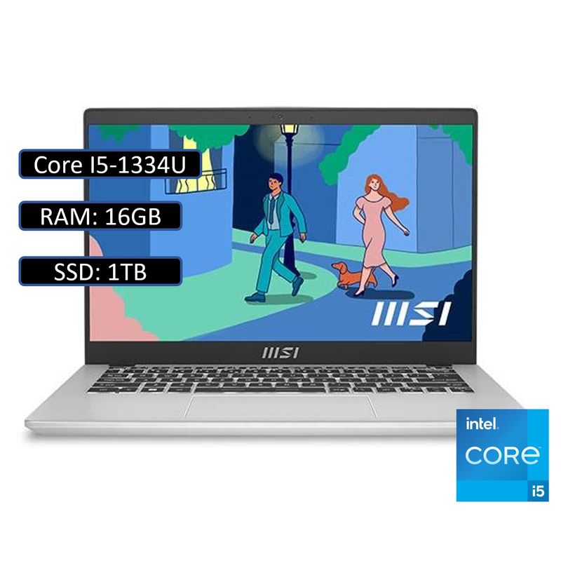 MSI - PORTATIL MSI Modern 13 Intel Core i5-1334U / RAM 16 GB DDR4/ SSD 1TB/ 13.3 Pulgadas