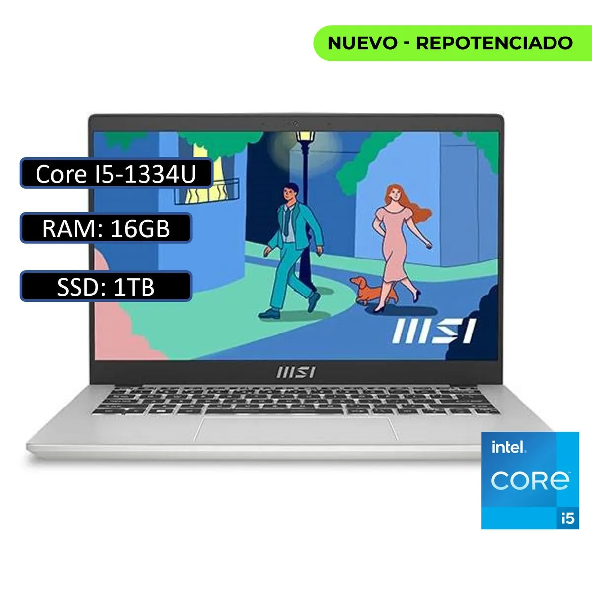 MSI - PORTATIL MSI MODERN 13 Intel Core i3 1315U 16GB RAM 1TB SSD 13.3″