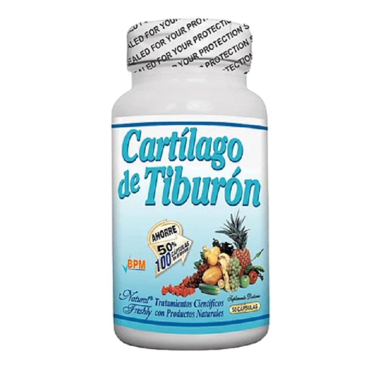 NATURAL FRESHLY - SUPLEMENTO CARTILAGO DE TIBURON X 50 CAPSULAS