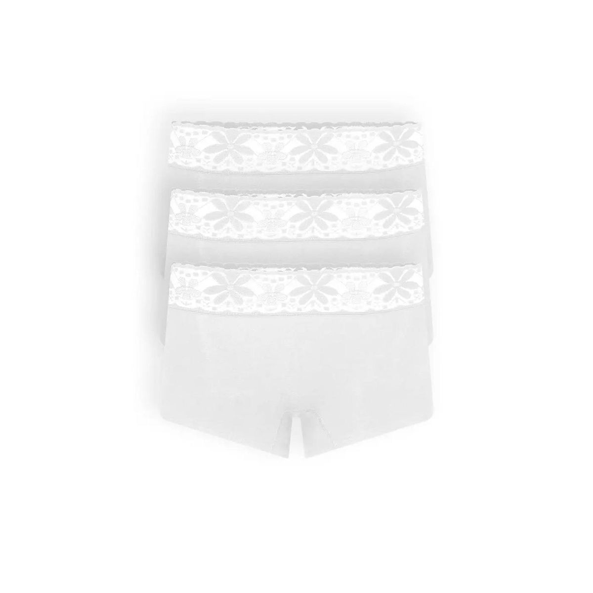 DIANE & GEORDI - Panty bóxer (Pack X3)(6089A) - Blanco