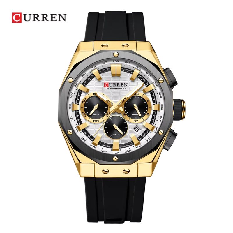 CURREN - Reloj CURREN Cronografo 8464 Elegante - Blanco