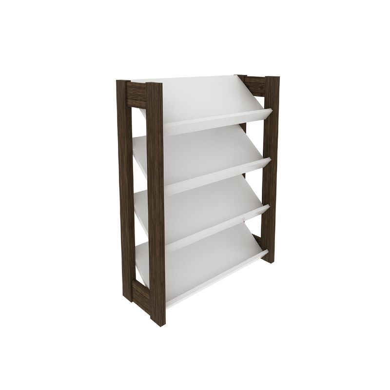 BONNO - Zapatero Organizador Zapatos Drake Blanco Nogal BONNO