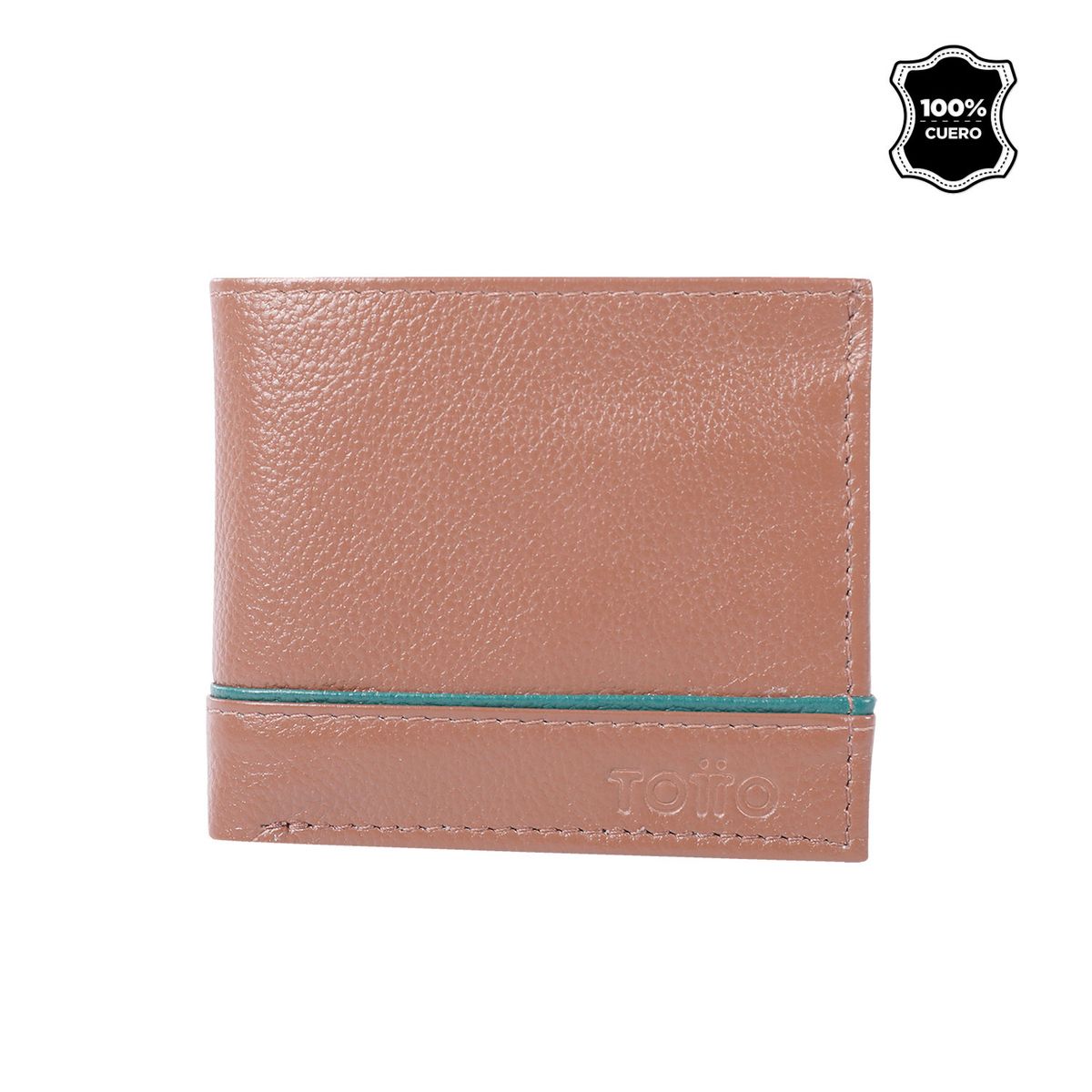 TOTTO - Billetera De Cuero Leder Con RFID Blocker Café
