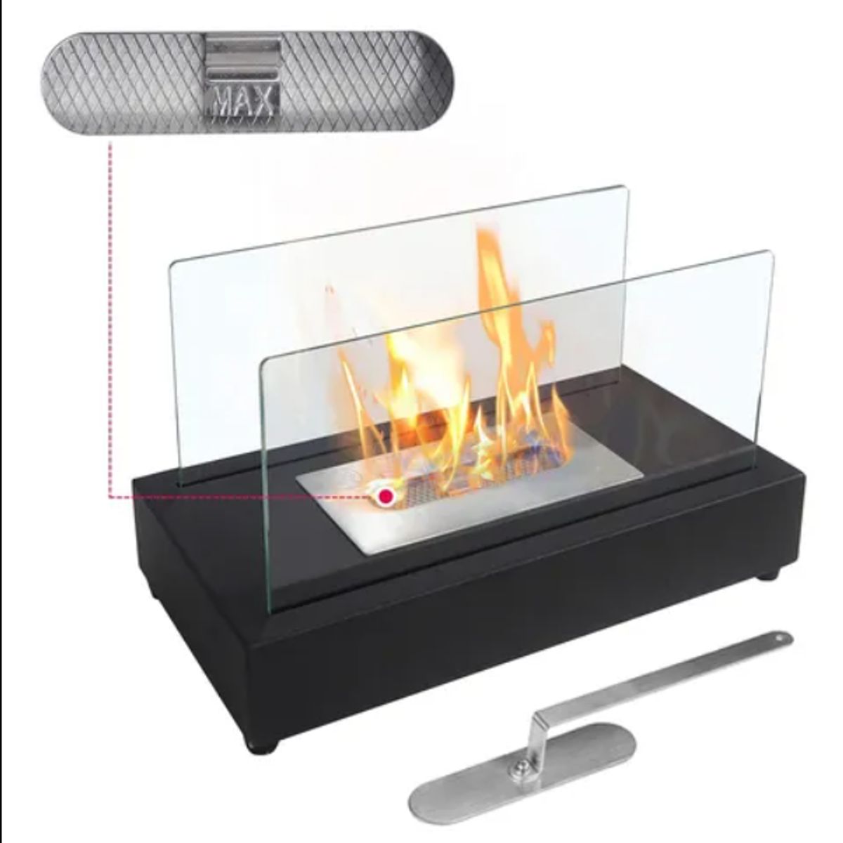 GENERAL - CHIMENEA DECORATIVA A BASE  DE ALCOHOL HERMOSA DECORACION