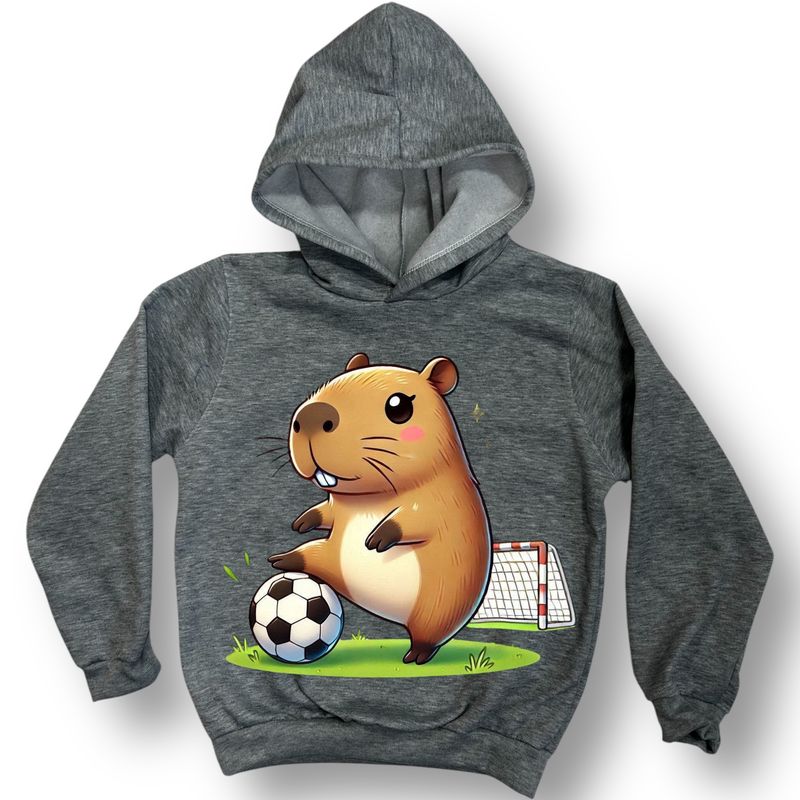 BRYKE - Buzo Hoddie Capota Niño Capibara Balon gris
