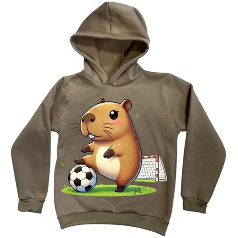 BRYKE - Buzo Hoddie Capota Niño Capibara Balon Beige